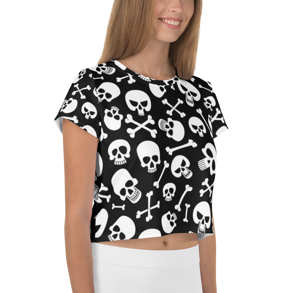 Skulls & Crossbones Crop Tee