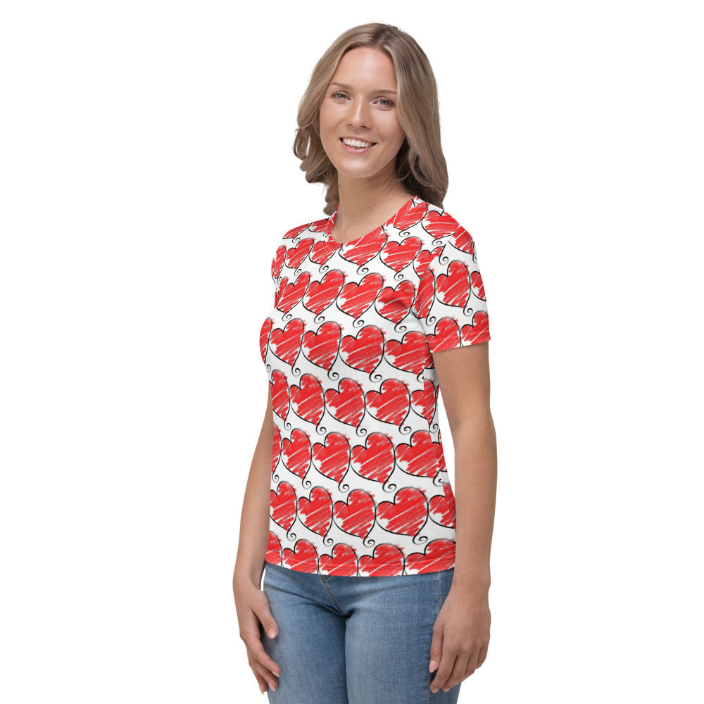 Valentine Hearts Women's T-shirt