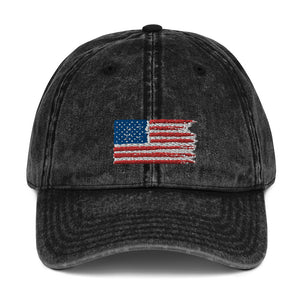 American Flag Vintage Cotton Twill Cap