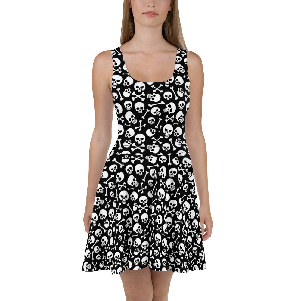 Skulls & Crossbones Skater Dress