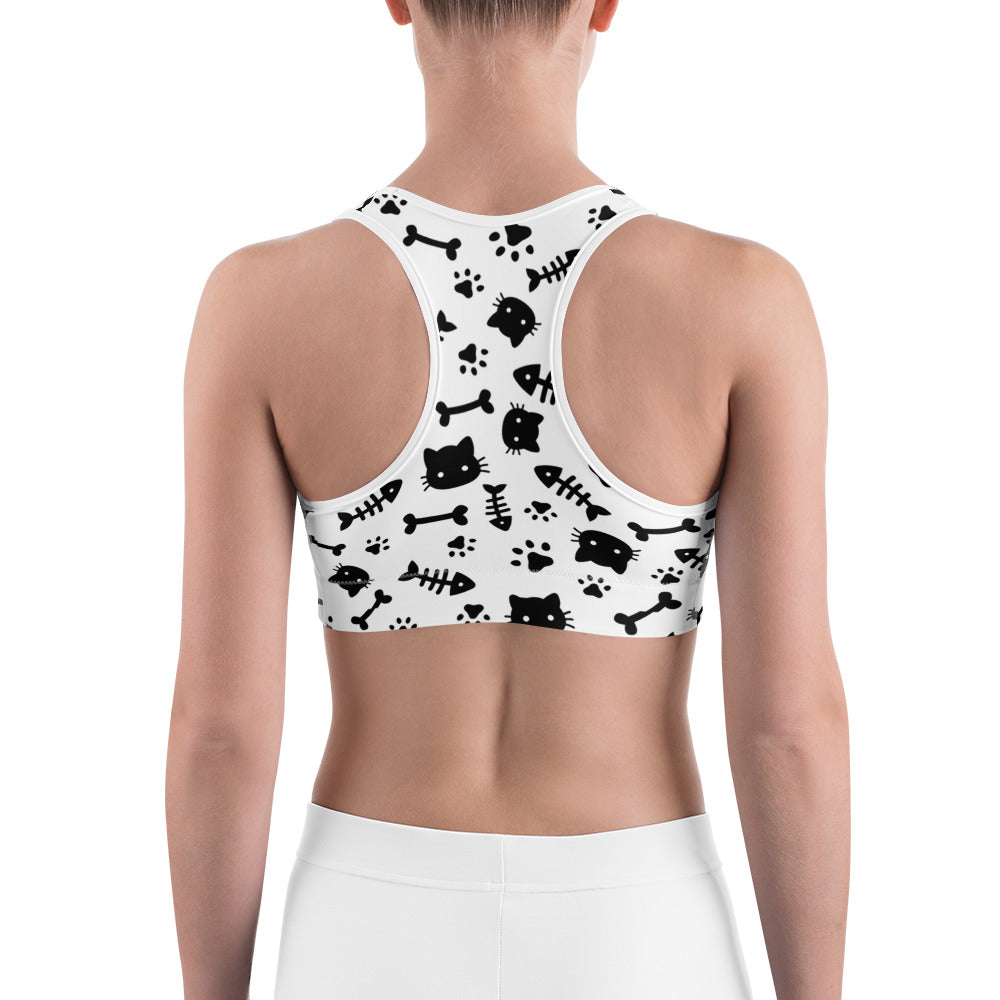 Cats & Bones Black and White Sports Bra