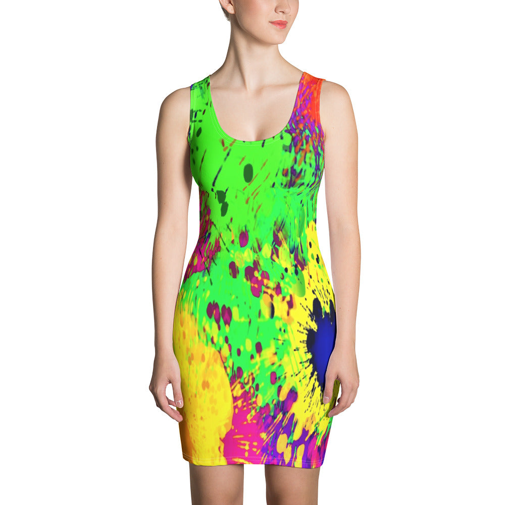 Rainbow Garden Sleeveless Dress