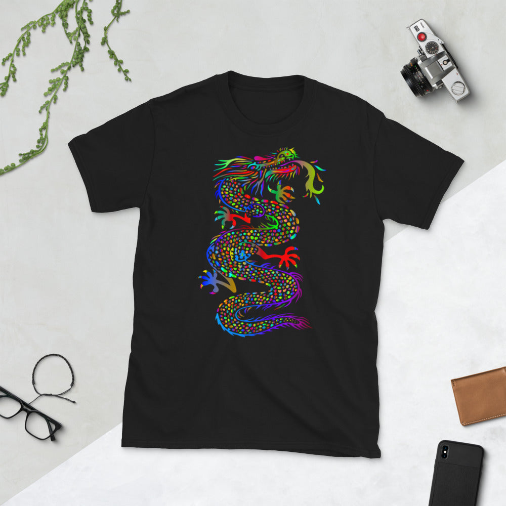Colorful Asian Dragon Short-Sleeve Unisex T-Shirt