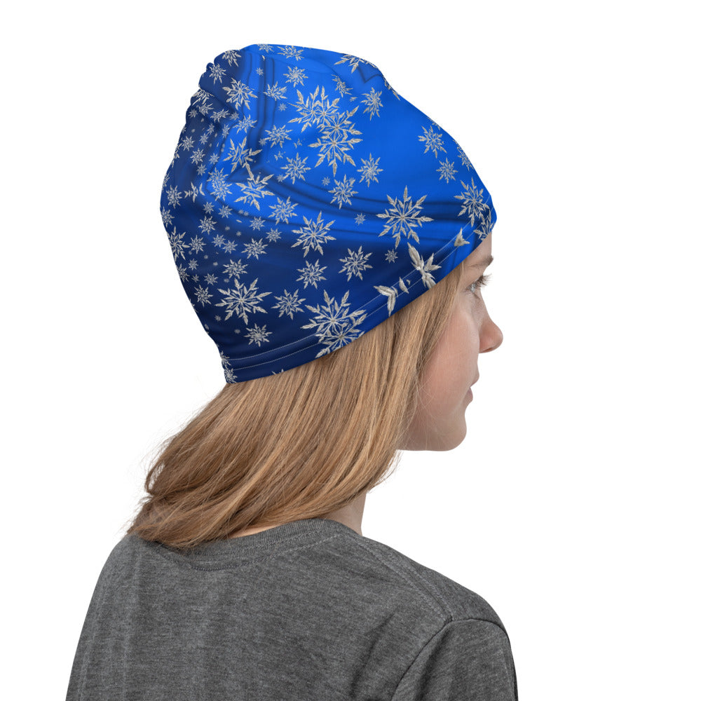 Blue Snowflakes Neck Gaiter