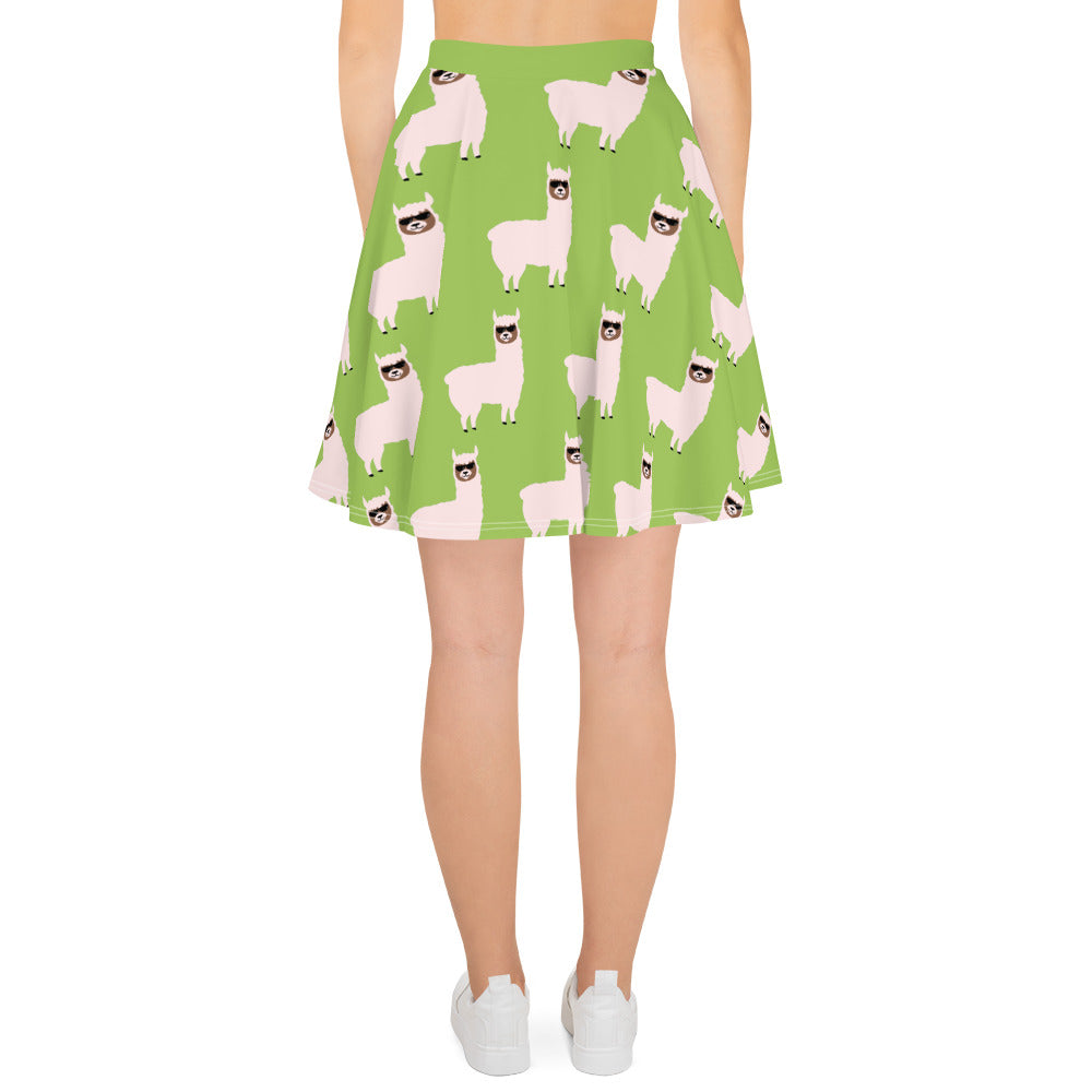 Cute Llama Skater Skirt