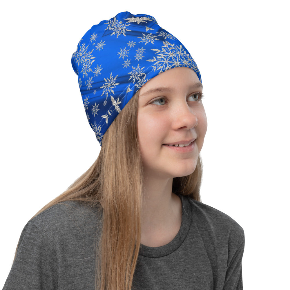 Blue Snowflakes Neck Gaiter