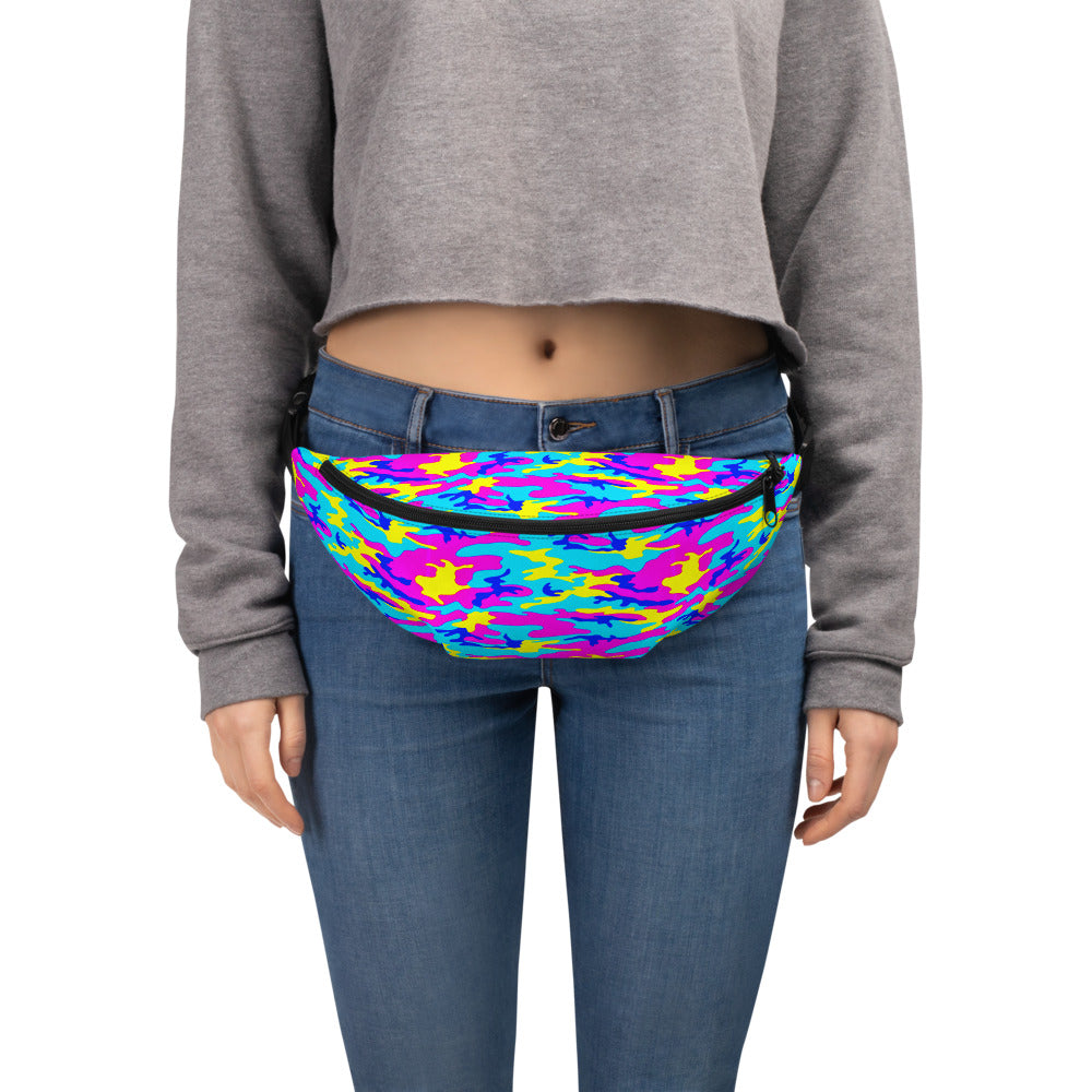 Colorful Camo Fanny Pack