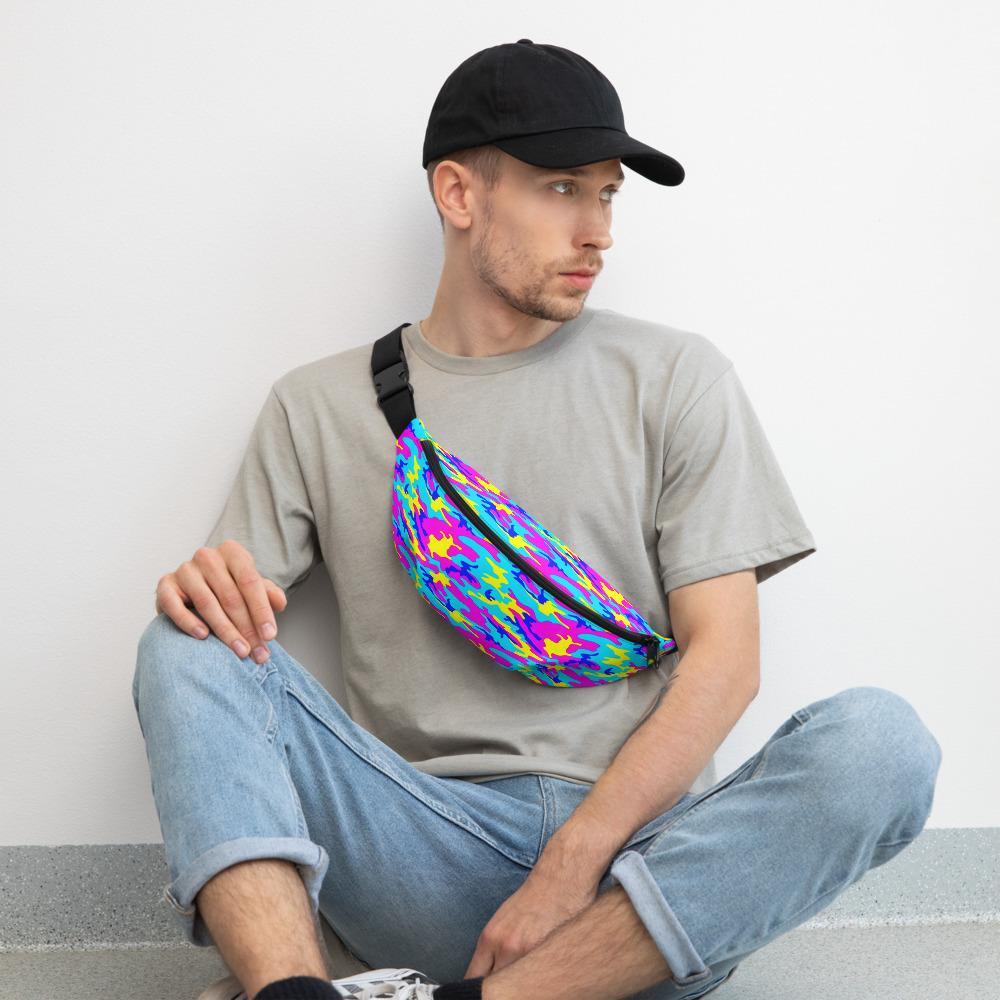 Colorful Camo Fanny Pack
