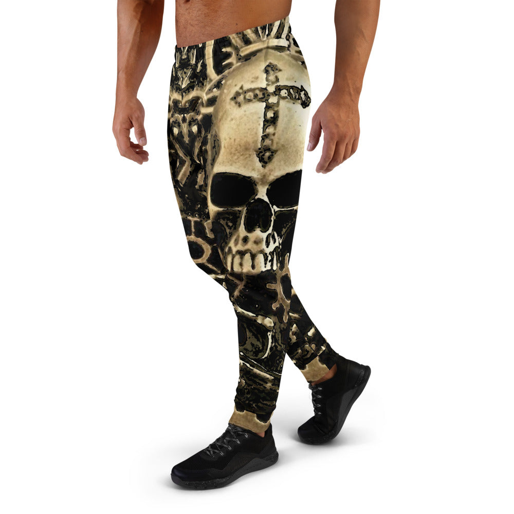 Steampunk Skull Print Men's Joggers