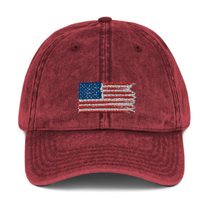 American Flag Vintage Cotton Twill Cap
