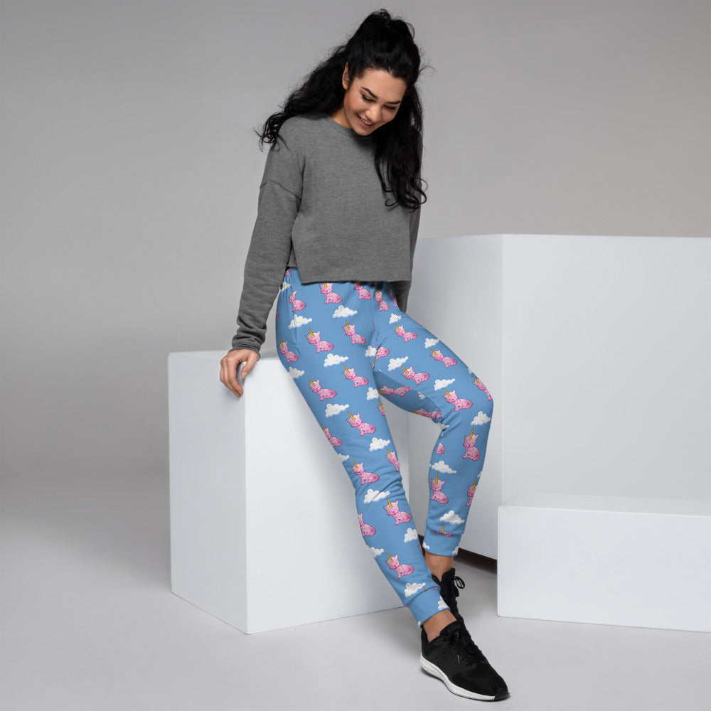 Unicorn Kitty Women's Slim Fit Joggers