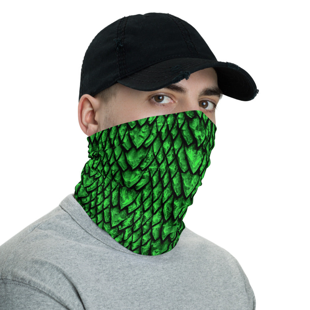 Emerald Dragon Scale Neck Gaiter