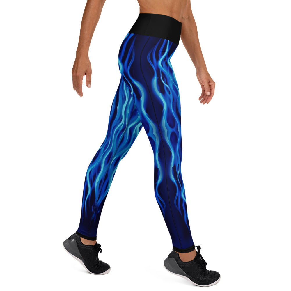 Blazing Blue Yoga Leggings