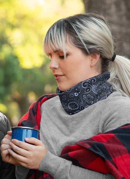 Blued Steel Bandanna Neck gaiter