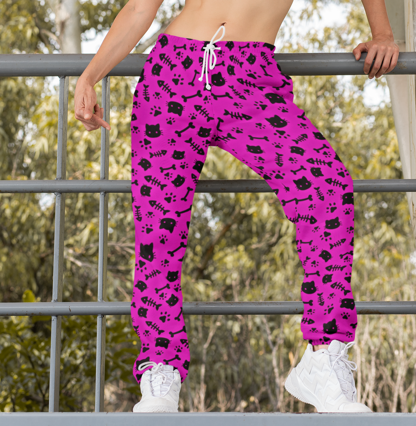 Pink Cats & Bones Women's Slim Fit Joggers