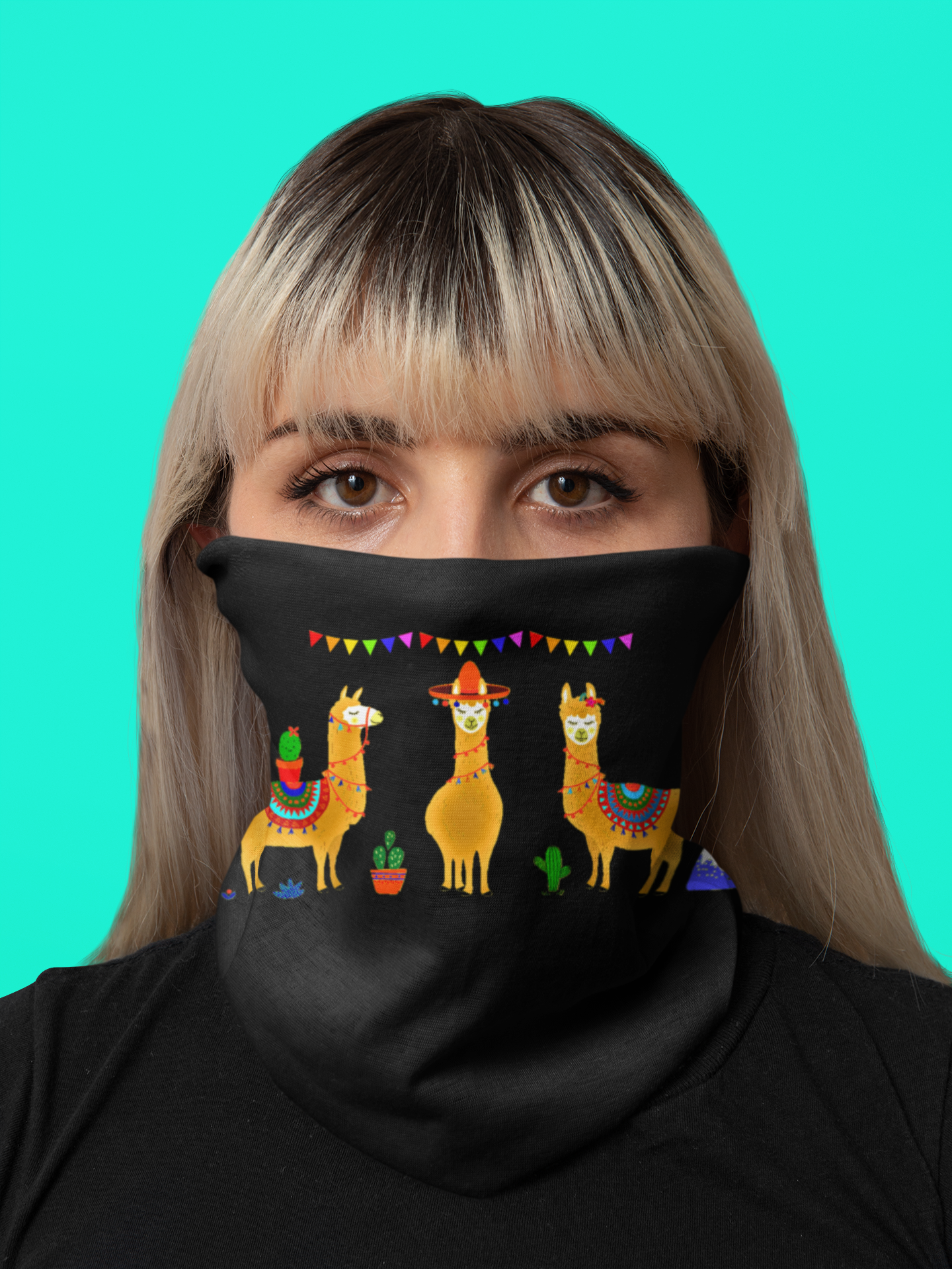 Llama Fiesta Neck Gaiter