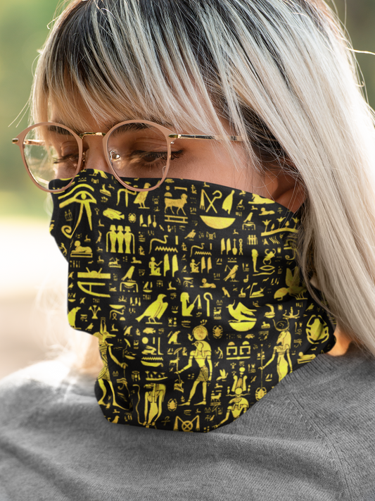 Egyptian Hieroglyphs Neck Gaiter