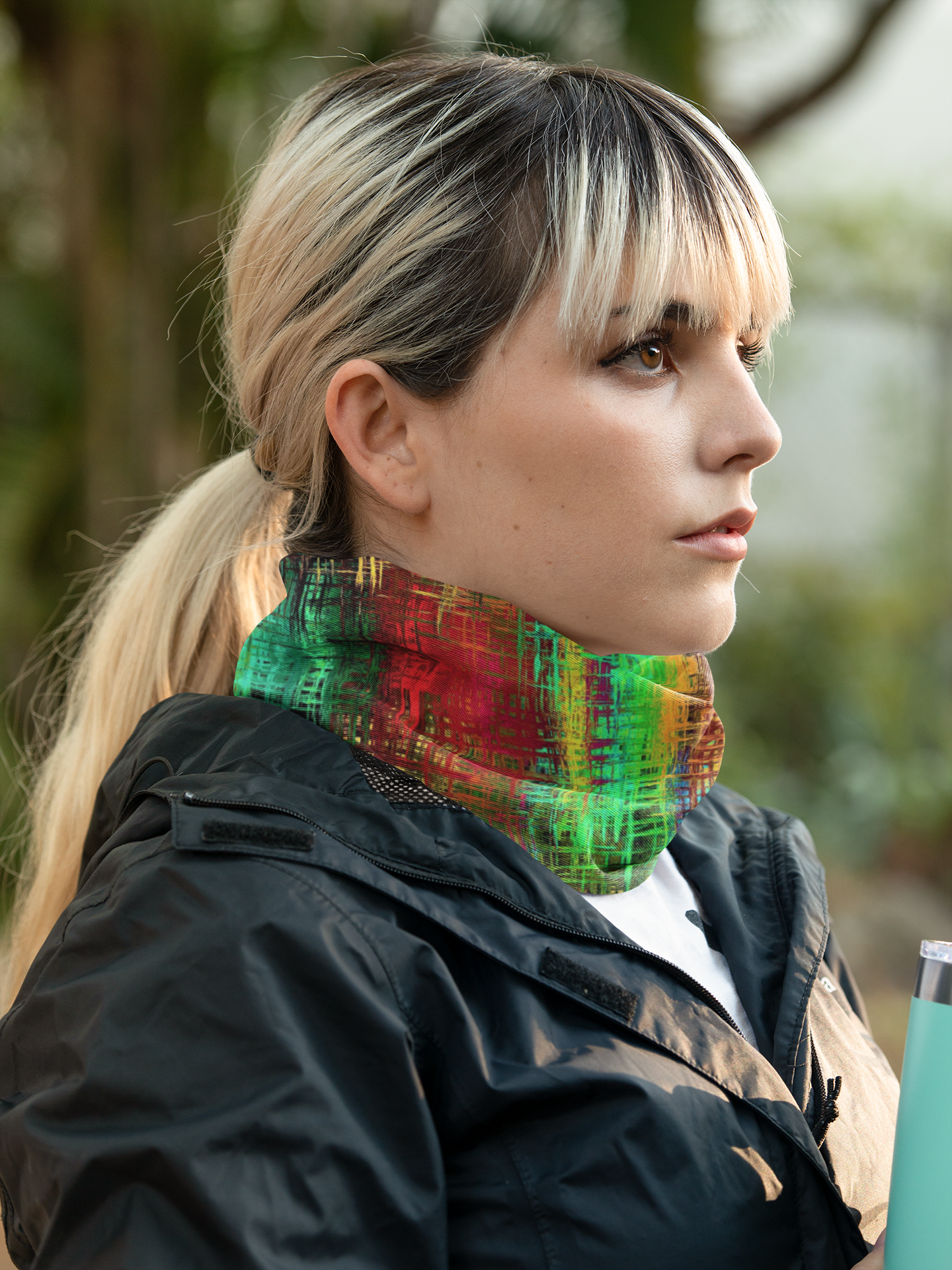 Colorful Crosshatch Neck Gaiter