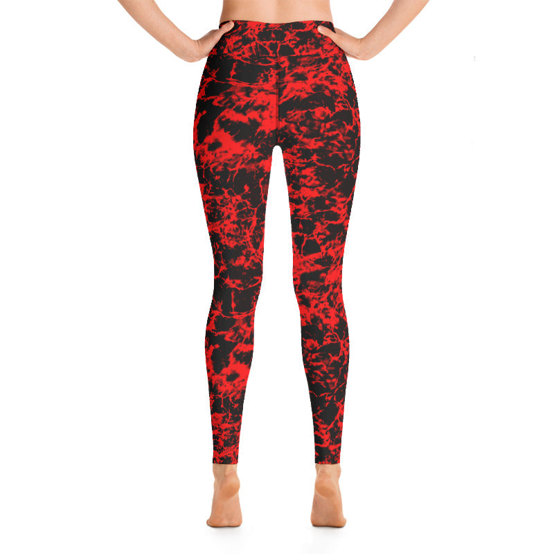 Crimson Tides Yoga Leggings With Pockets