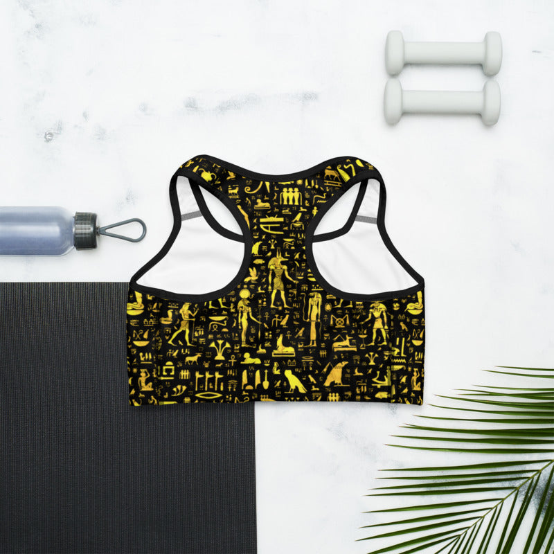 Egyptian Hieroglyph Sports Bra