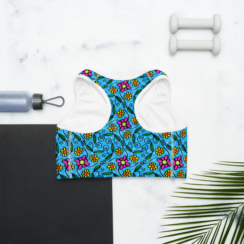 Flowers and Vines Sports Bra