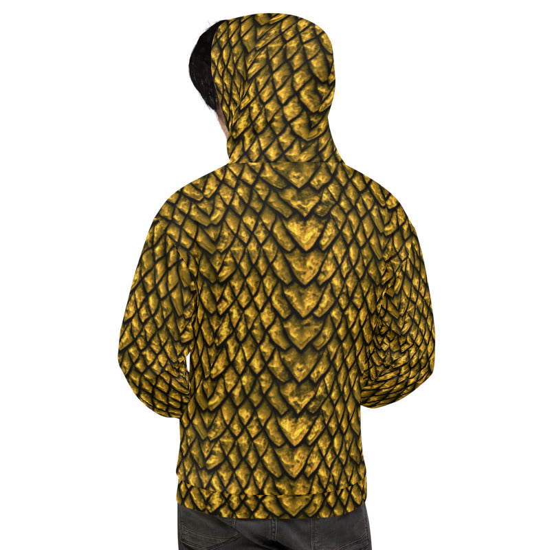 Gold Dragon Scale Unisex Hoodie