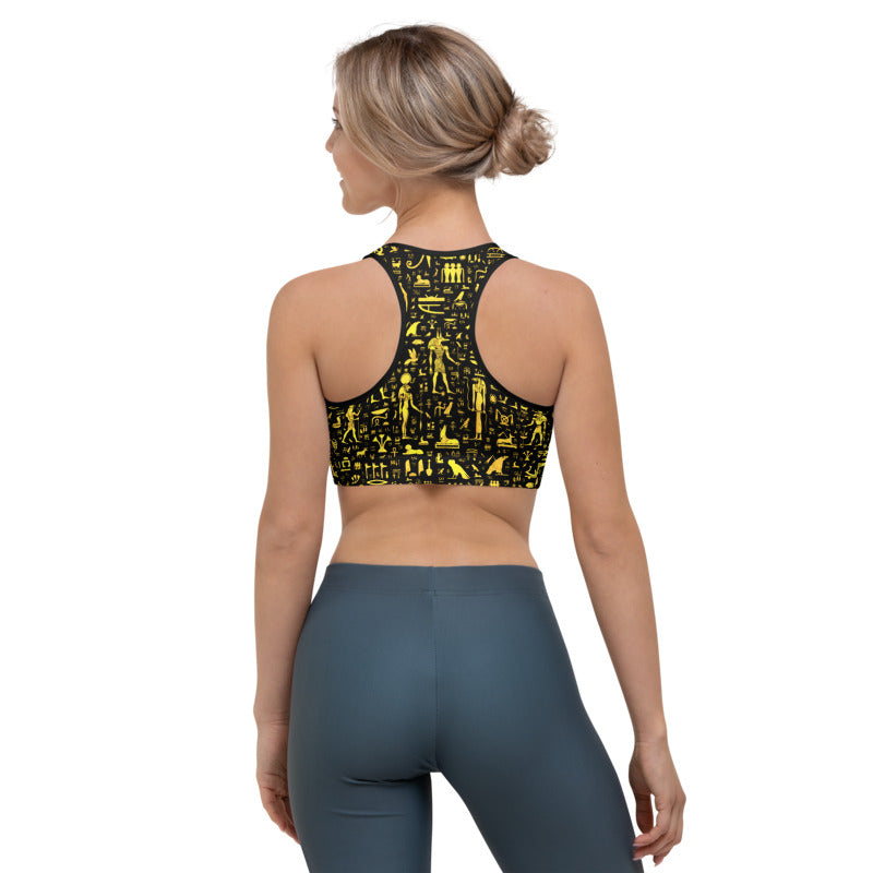 Egyptian Hieroglyph Sports Bra