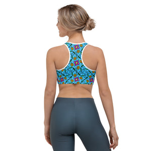 Flowers and Vines Sports Bra