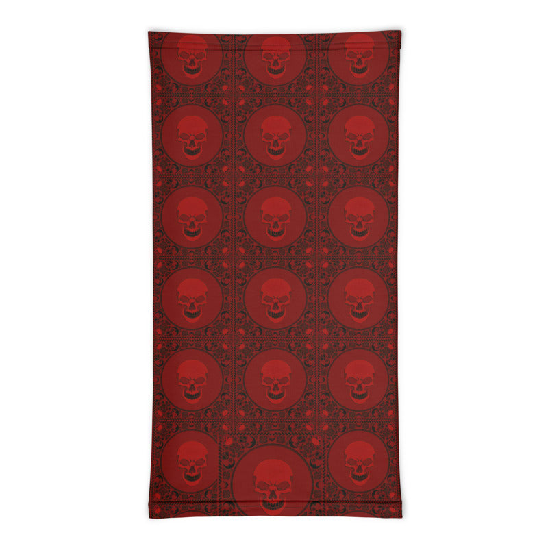 Crimson Skull Bandanna Neck Gaiter & Headband
