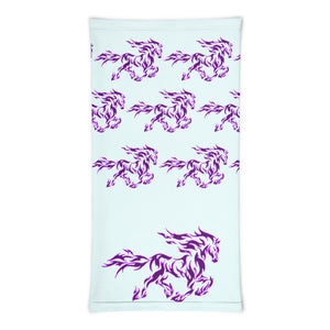 Purple Fire Horse Neck Gaiter