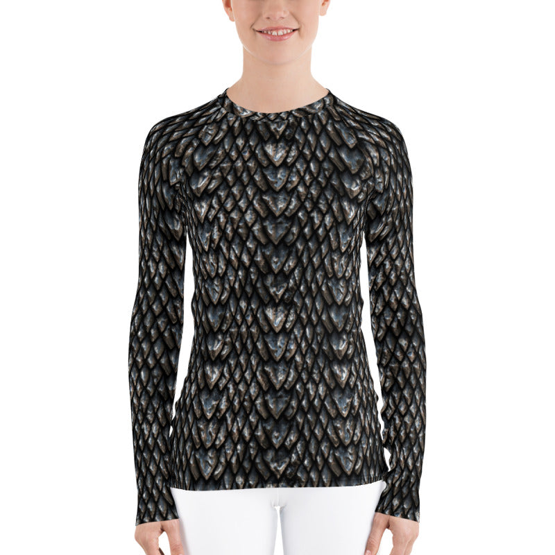 Onyx Dragon Scale Women's Rash Guard
