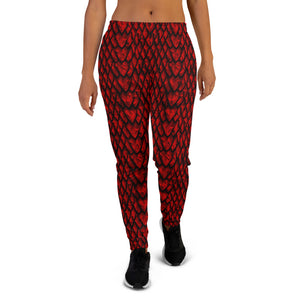 Women's Ruby Dragon Scale Slim Fit Joggers
