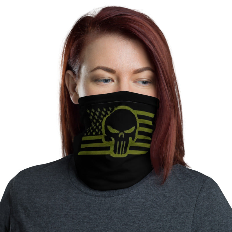 Skull and Flag Neck Gaiter