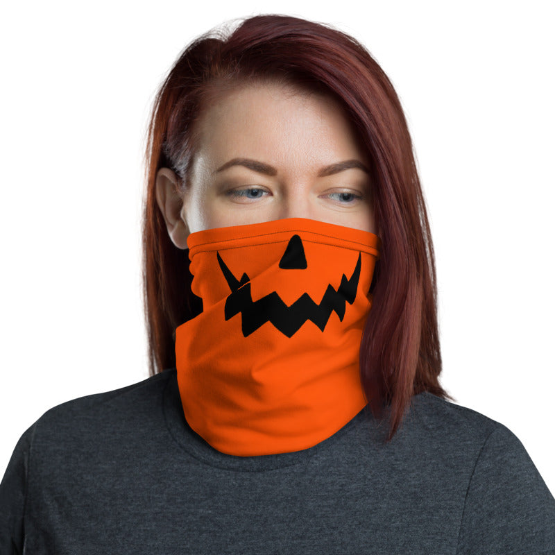 Pumpkin Face Neck Gaiter & Gone Batty Headband