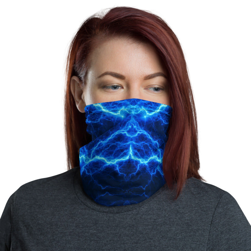 Blue Lightning Neck Gaiter
