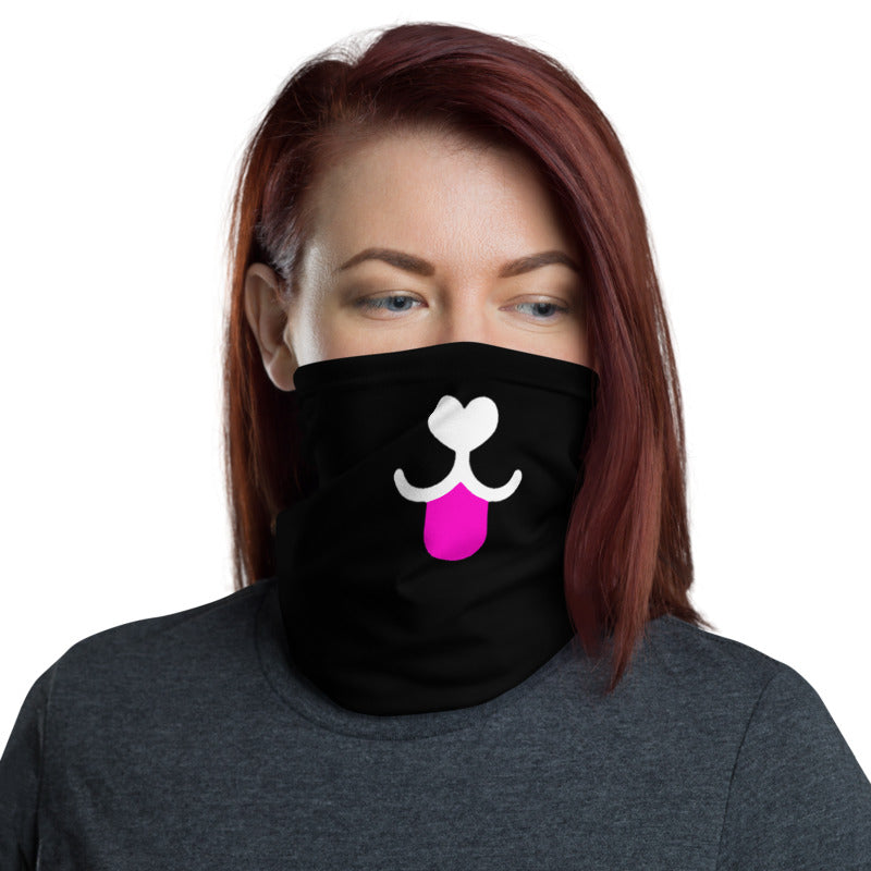 Dog Nose & Pink Tongue Neck Gaiter