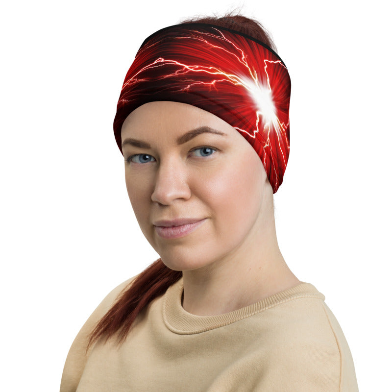 Red Lightning Neck Gaiter