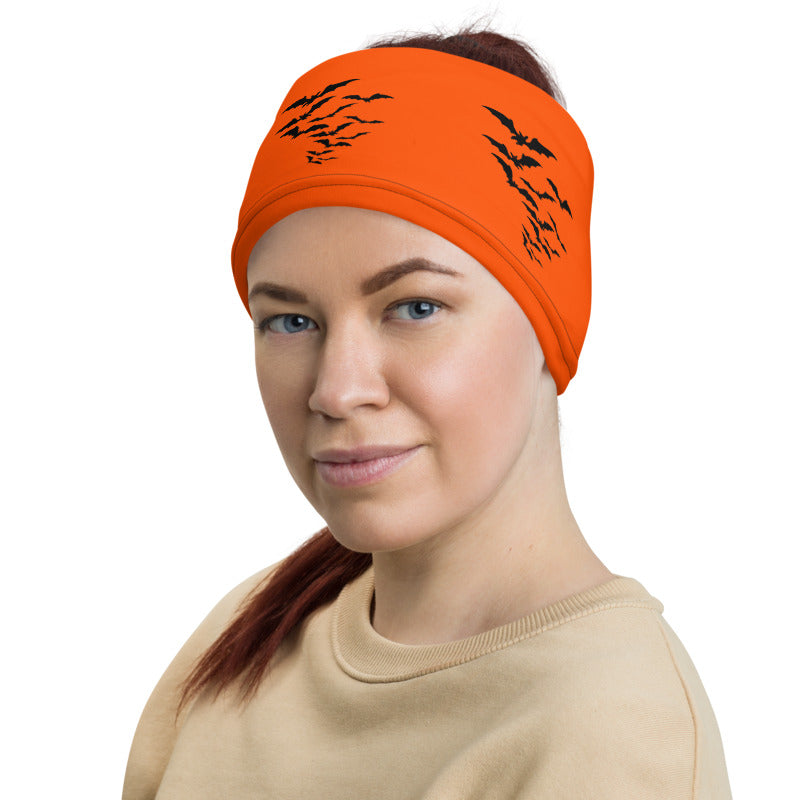 Pumpkin Face Neck Gaiter & Gone Batty Headband