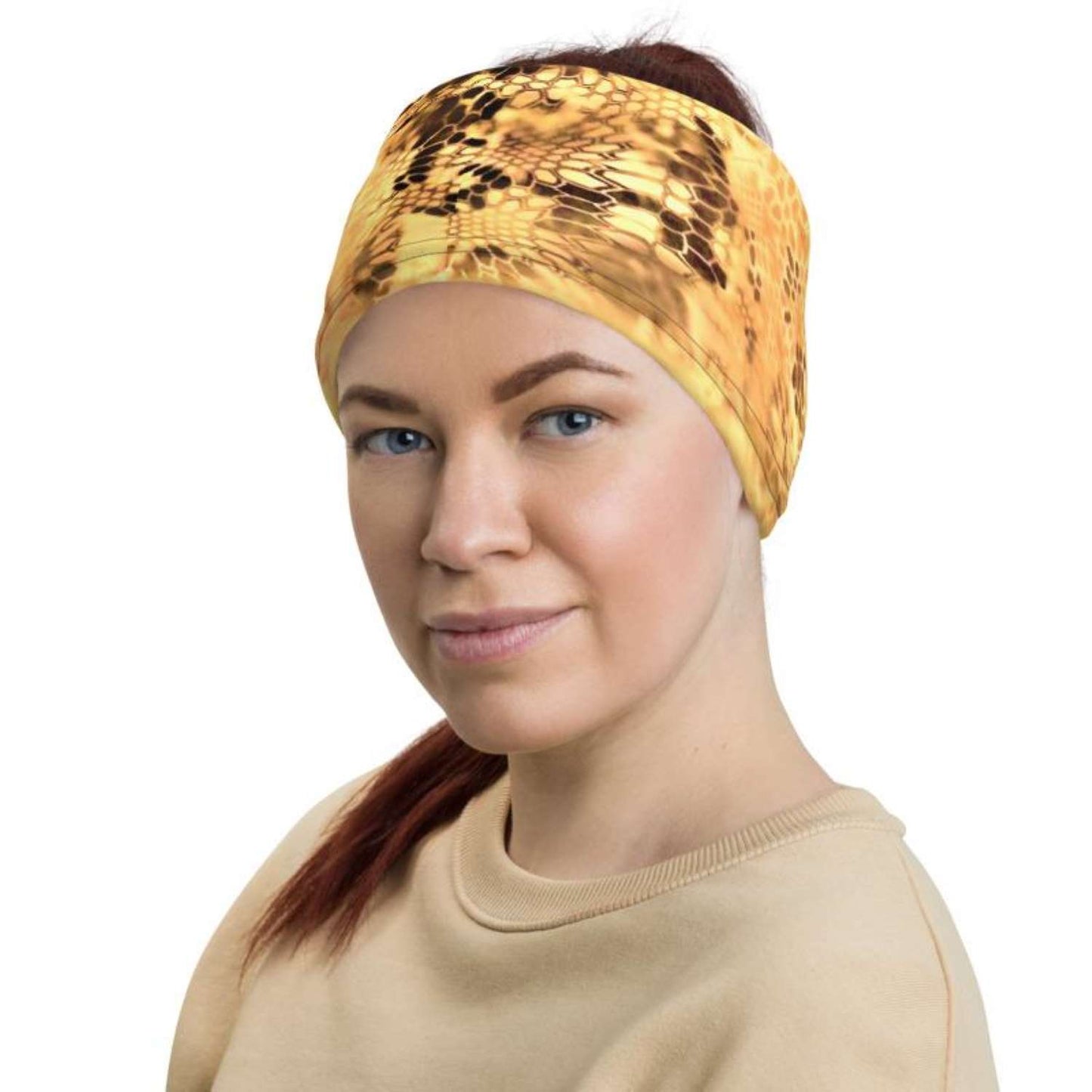 Abstract Snake Skin Camo Neck Gaiter