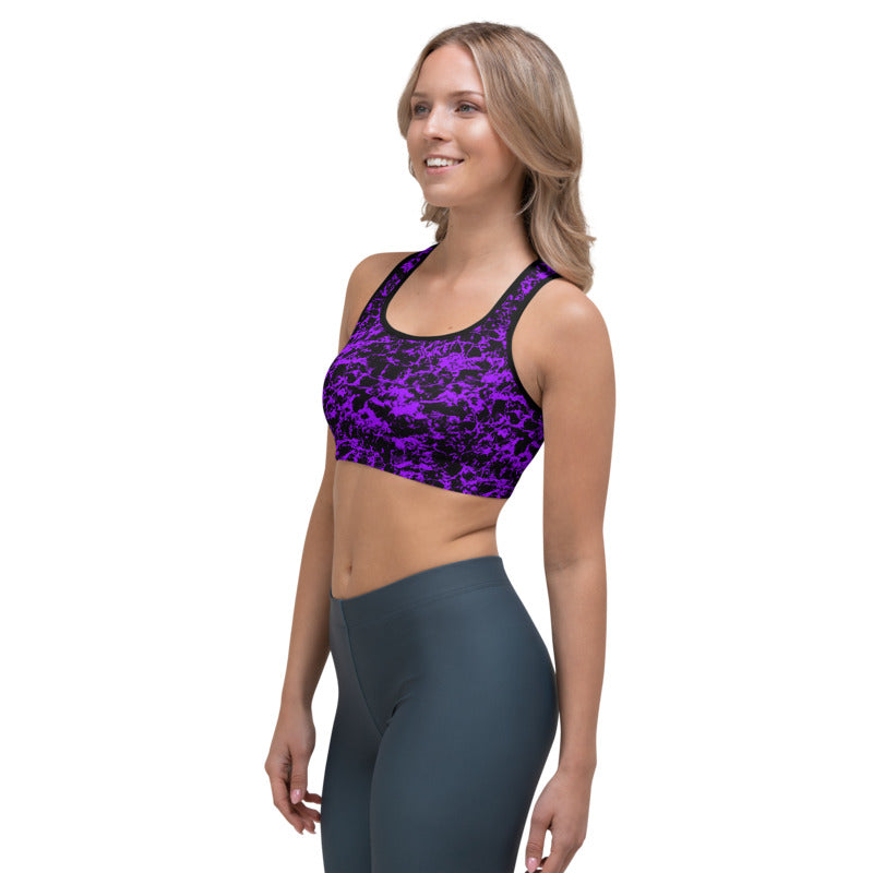 Purple Splash Sports Bra