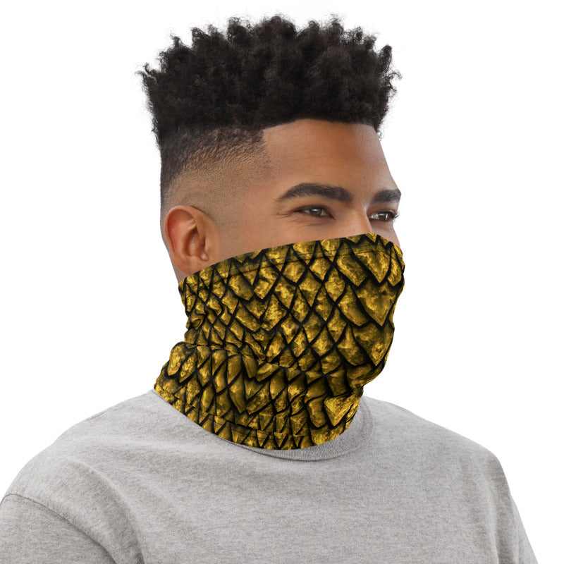 Gold Dragon Scale Neck Gaiter