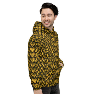 Gold Dragon Scale Unisex Hoodie