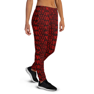 Women's Ruby Dragon Scale Slim Fit Joggers