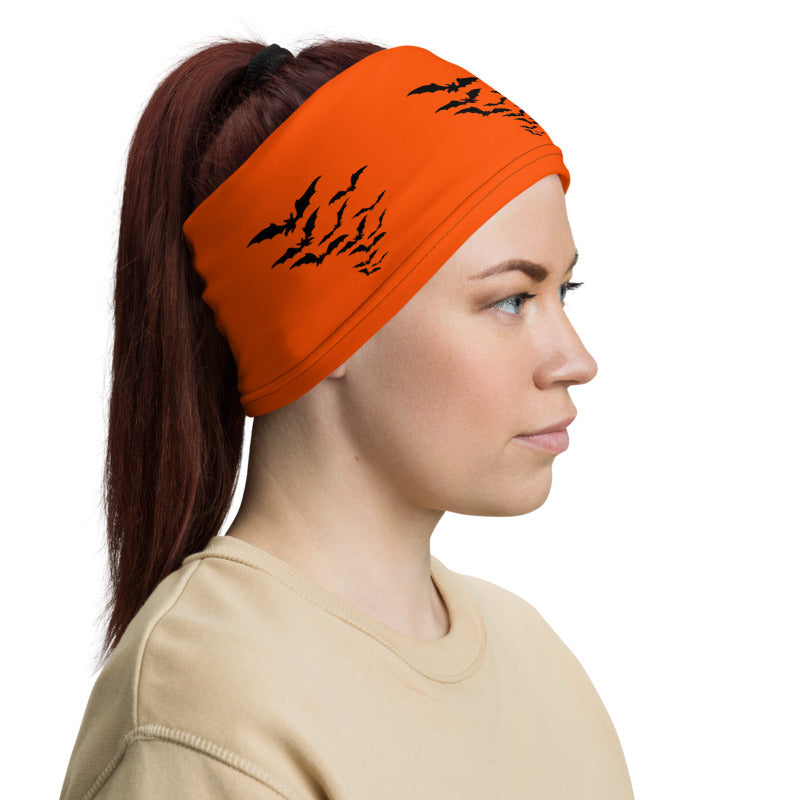 Pumpkin Face Neck Gaiter & Gone Batty Headband
