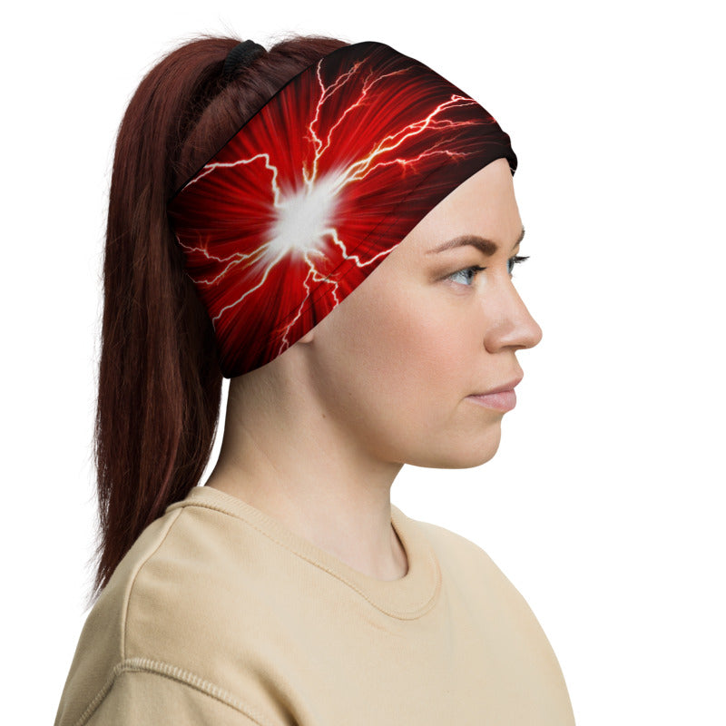 Red Lightning Neck Gaiter