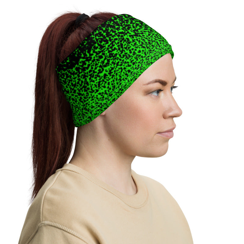 Neon Green Splatter Neck Gaiter