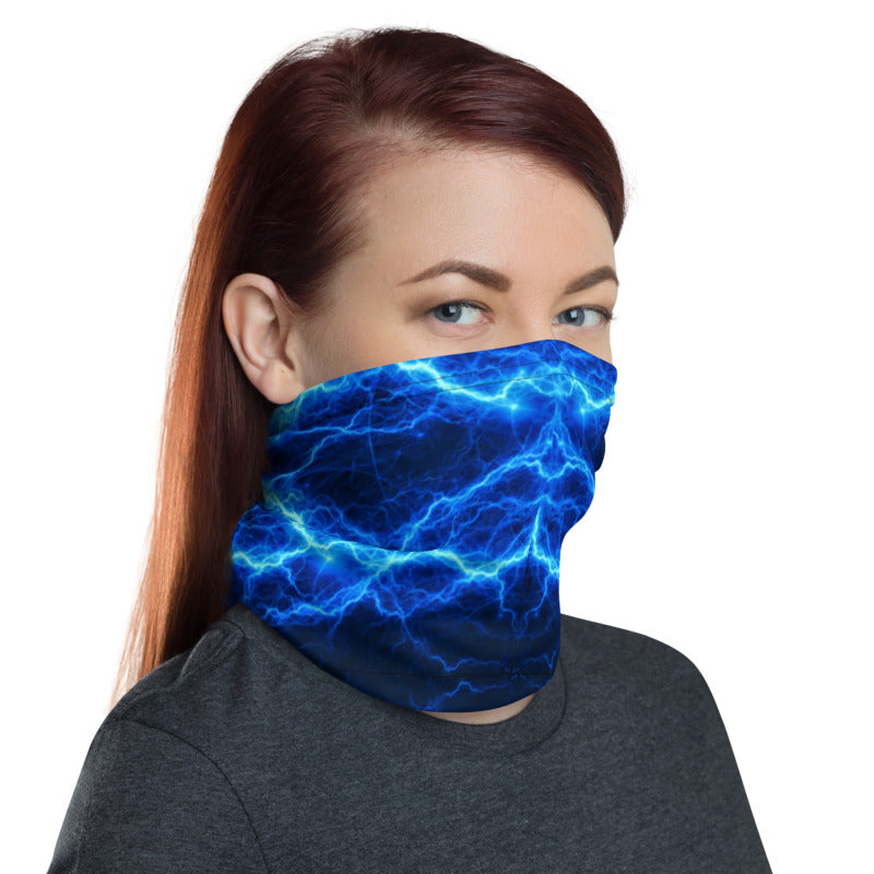 Blue Lightning Neck Gaiter