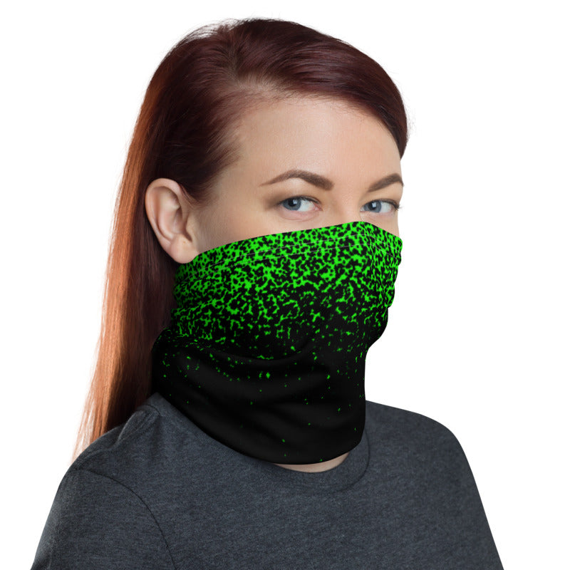 Neon Green Splatter Neck Gaiter