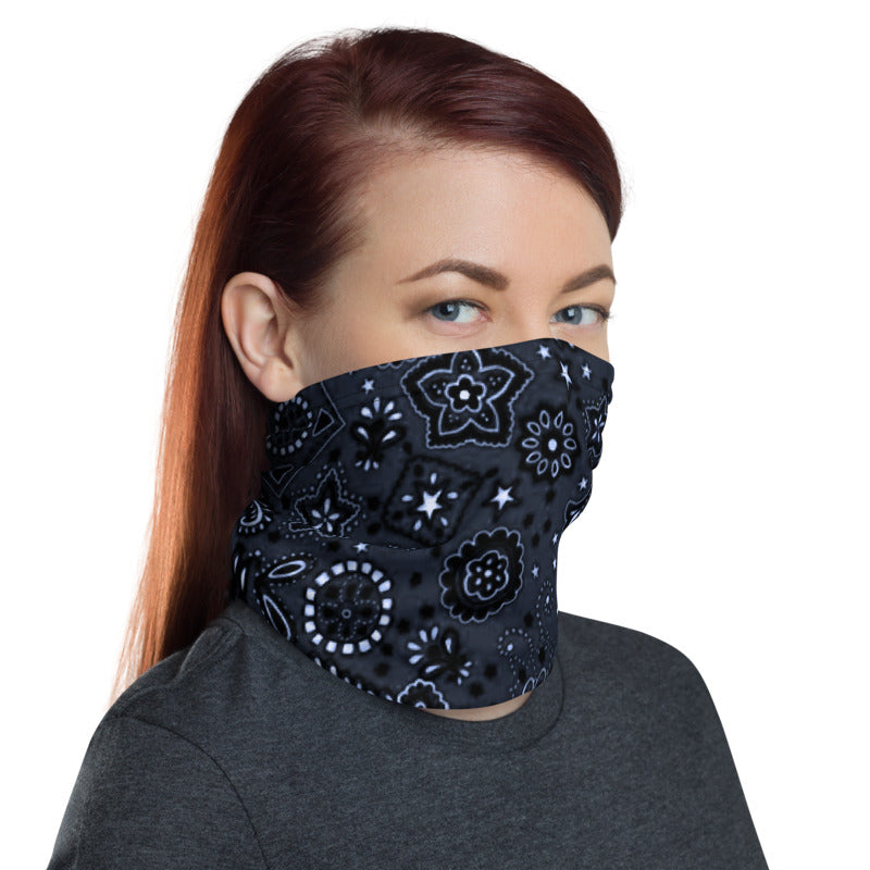 Blued Steel Bandanna Neck gaiter
