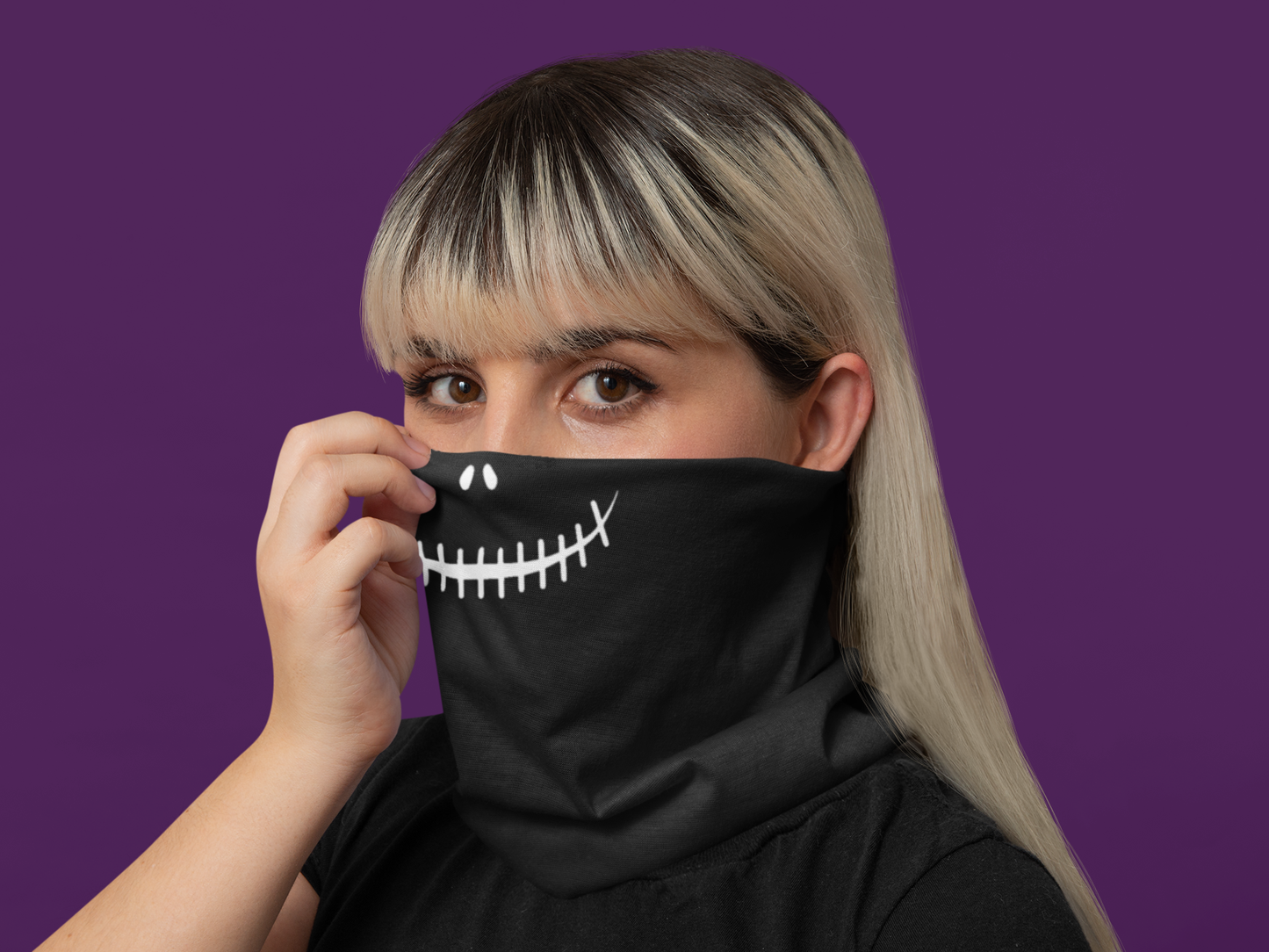 Skeleton Smiley Neck Gaiter